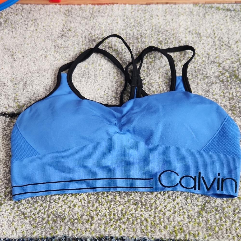 Calvin Klein Vibrant Blue Sports Bra